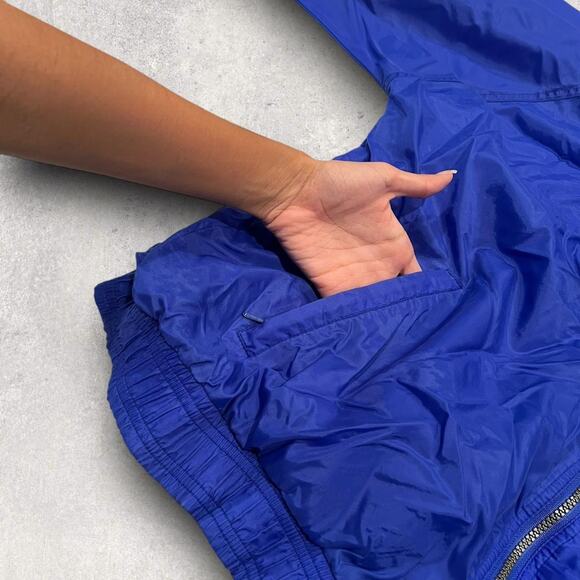 ★ Adidas Vintage Blue Track Jacket w/ White Stripes ★ - Picture 5 of 7